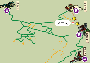 天子山索道导览图