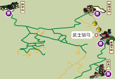 天子山索道导览图